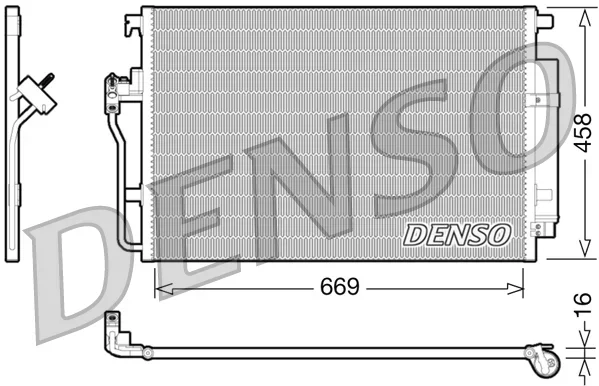 Kondenzátor, klimatizace DENSO DCN17056