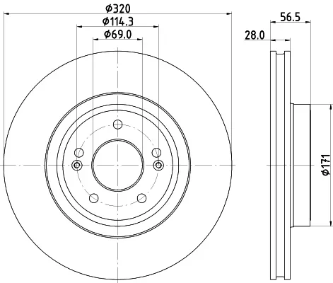 Brzdový kotouč HELLA 8DD355133-391