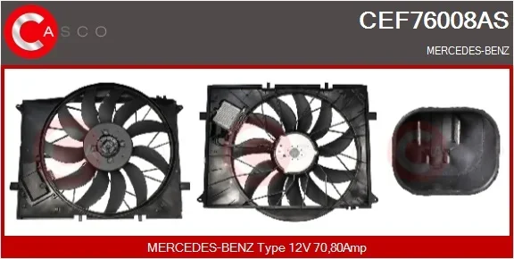 Elektromotor, větrák chladiče CASCO CEF76008AS Elektromotor, větrák chladiče CASCO CEF76008AS