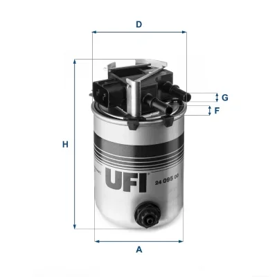 Palivový filtr UFI 24.095.00 – OE 16400-4EA1A