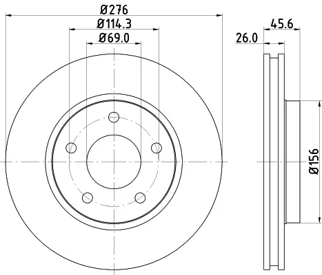 Brzdový kotouč HELLA 8DD355116-241