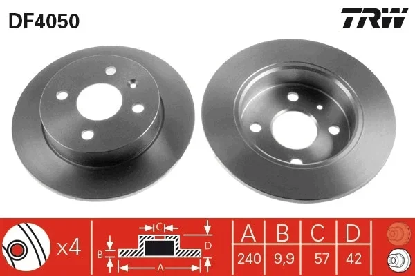 Brzdový kotouč TRW DF4050