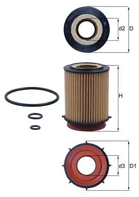 Olejový filtr MAHLE OX982D