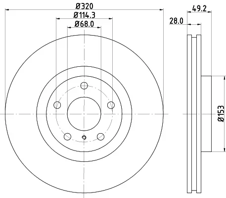Brzdový kotouč HELLA 8DD355128-771