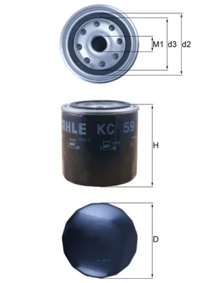 Palivový filtr MAHLE KC59
