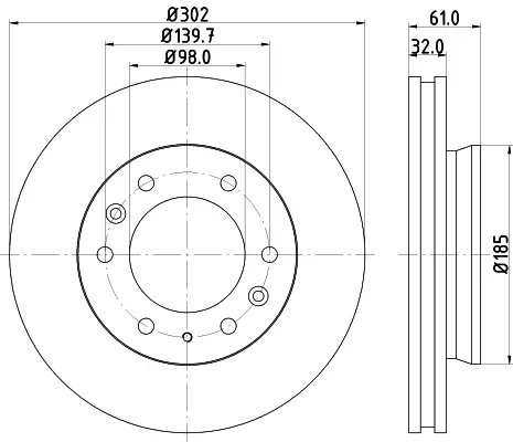 Brzdový kotouč HELLA 8DD355119-211