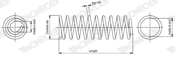Pruzina podvozku MONROE SP3508 – OE 4823102180