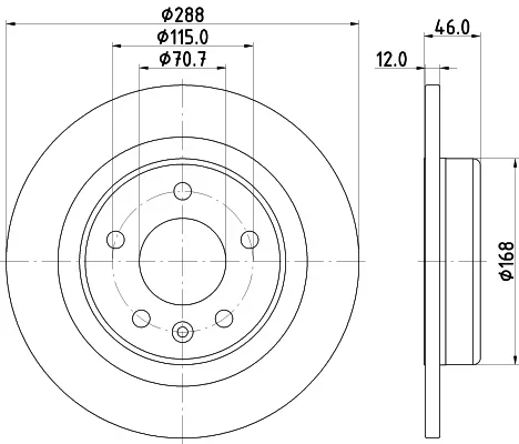 Brzdový kotouč HELLA 8DD355132-631