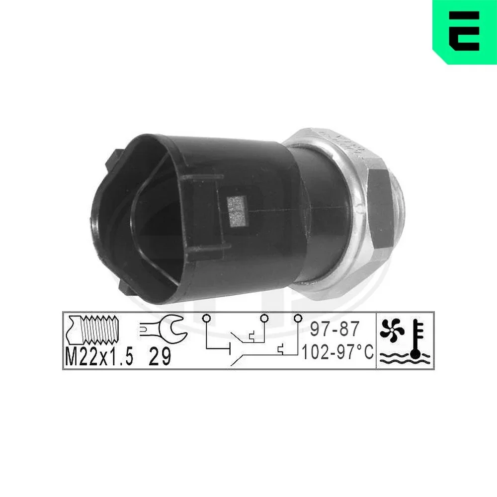 Teplotní spínač, větrák chladiče ERA 330230 – OE 1J0959481A