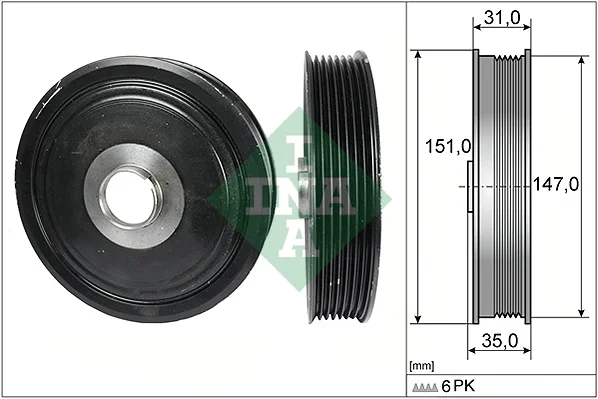 remenice, klikovy hridel Schaeffler INA 544011010 – OE 8200267867