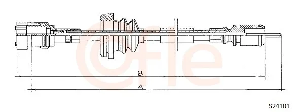Hřídel tachometru COFLE S24101 – OE 7700665336 Hřídel tachometru COFLE S24101 – OE 7700665336