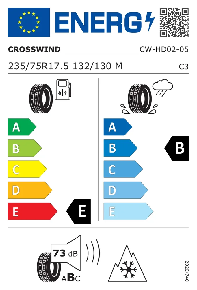 235/75R17.5 CCW CWHD02 CROSSWIND 235/75R17.5CCWCWHD02