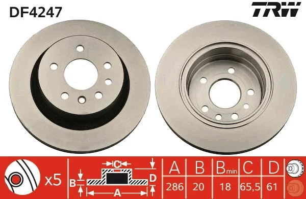 Brzdový kotouč TRW DF4247