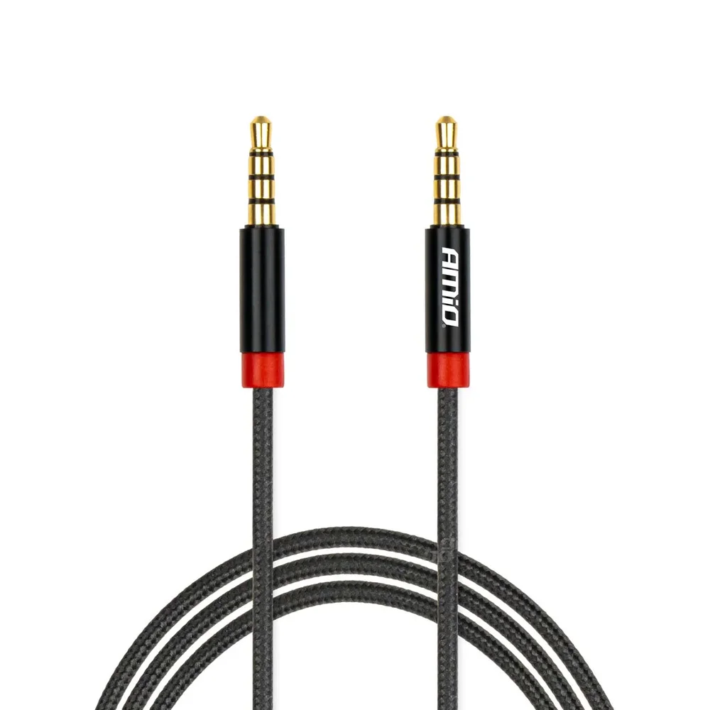 AUX mini jack 3,5mm 1m opletený AMIO 03269 AUX mini jack 3,5mm 1m opletený AMIO 03269
