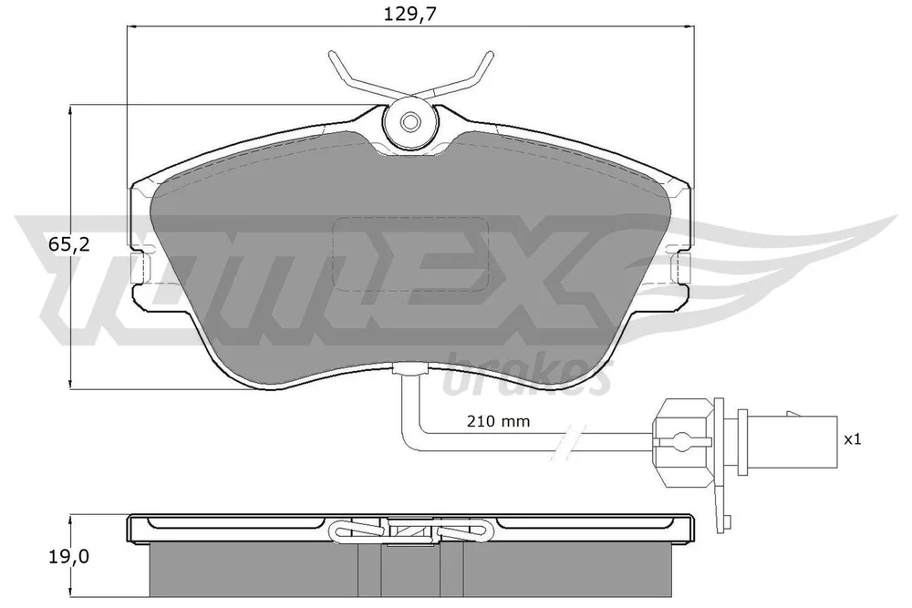 Sada brzdových destiček, kotoučová brzda Tomex Brakes TX11-821