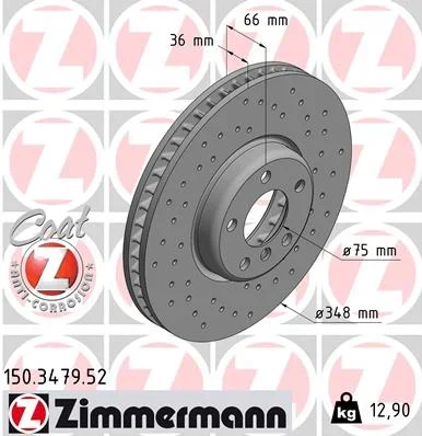 Brzdový kotouč ZIMMERMANN 150.3479.52