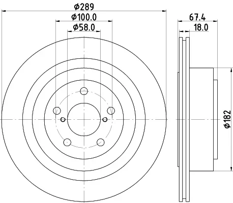 Brzdový kotouč HELLA 8DD355115-121