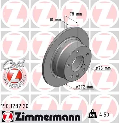 Brzdový kotouč ZIMMERMANN 150.1282.20