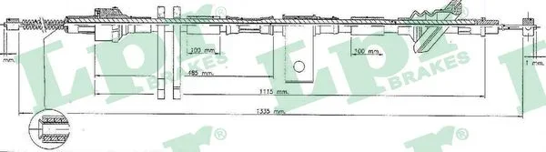 brzdové lanko Starline LABR.0734