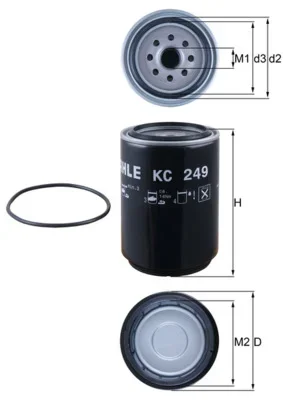 Palivový filtr MAHLE KC249D