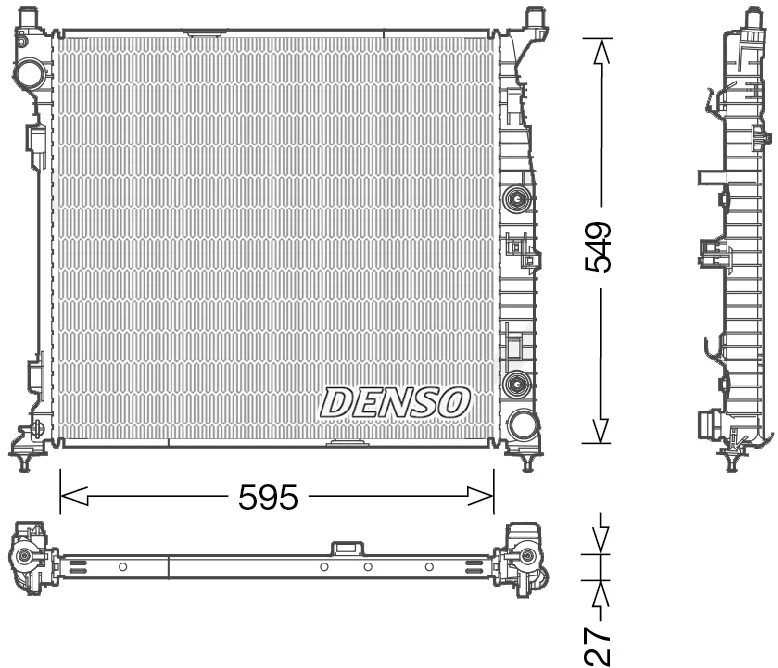 Chladič, chlazení motoru DENSO DRM17055 Chladič, chlazení motoru DENSO DRM17055