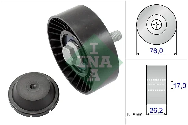 Vratna/vodici kladka, klinovy zebrovy remen Schaeffler INA 532063210