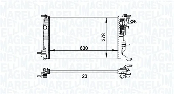 Chladič, chlazení motoru MAGNETI MARELLI 350213158300