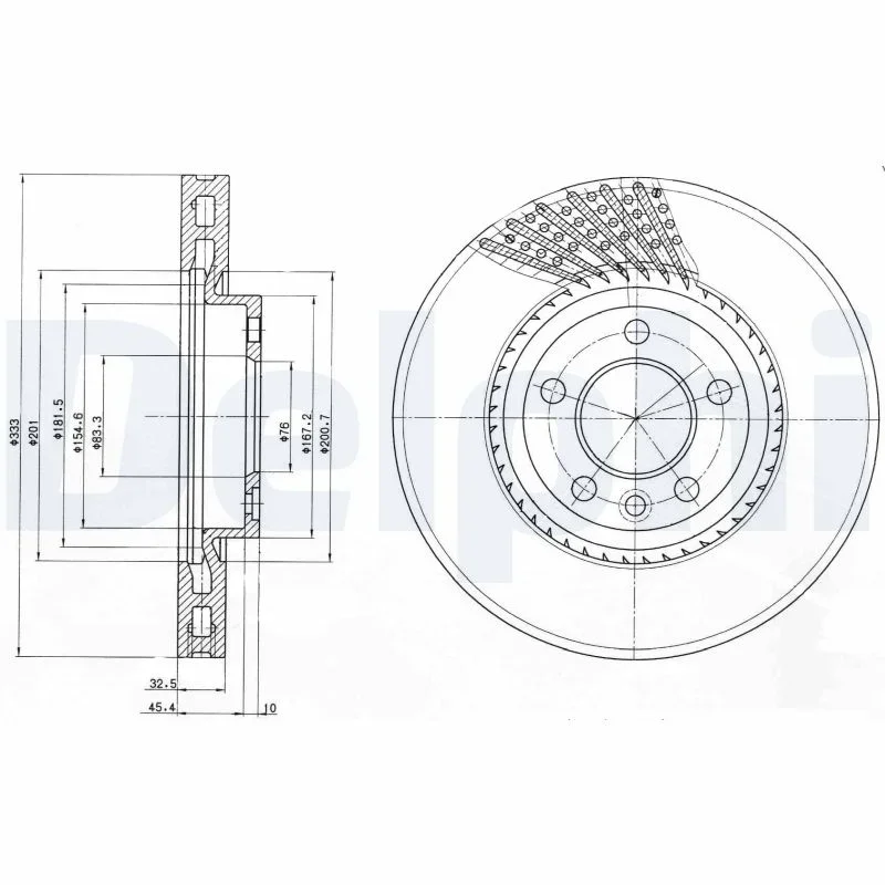 Brzdový kotouč DELPHI BG9892