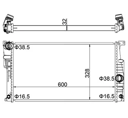 CHLADIČ BMW F20-F21 11- HART 623439