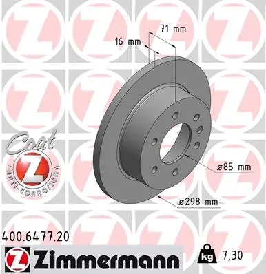 Brzdový kotouč ZIMMERMANN 400.6477.20