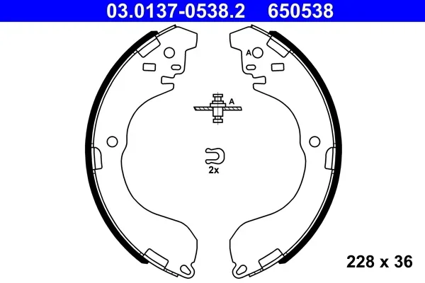 Sada brzdových čelistí ATE 03.0137-0538.2 – OE D4060-1UY6A