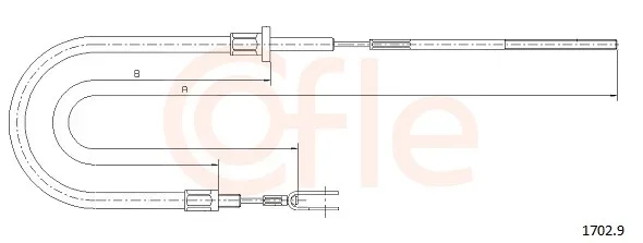 Tazne lanko, ovladani spojky COFLE 1702.9 – OE 93820871