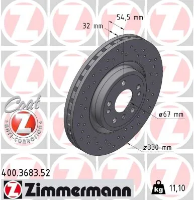 Brzdový kotouč ZIMMERMANN 400.3683.52