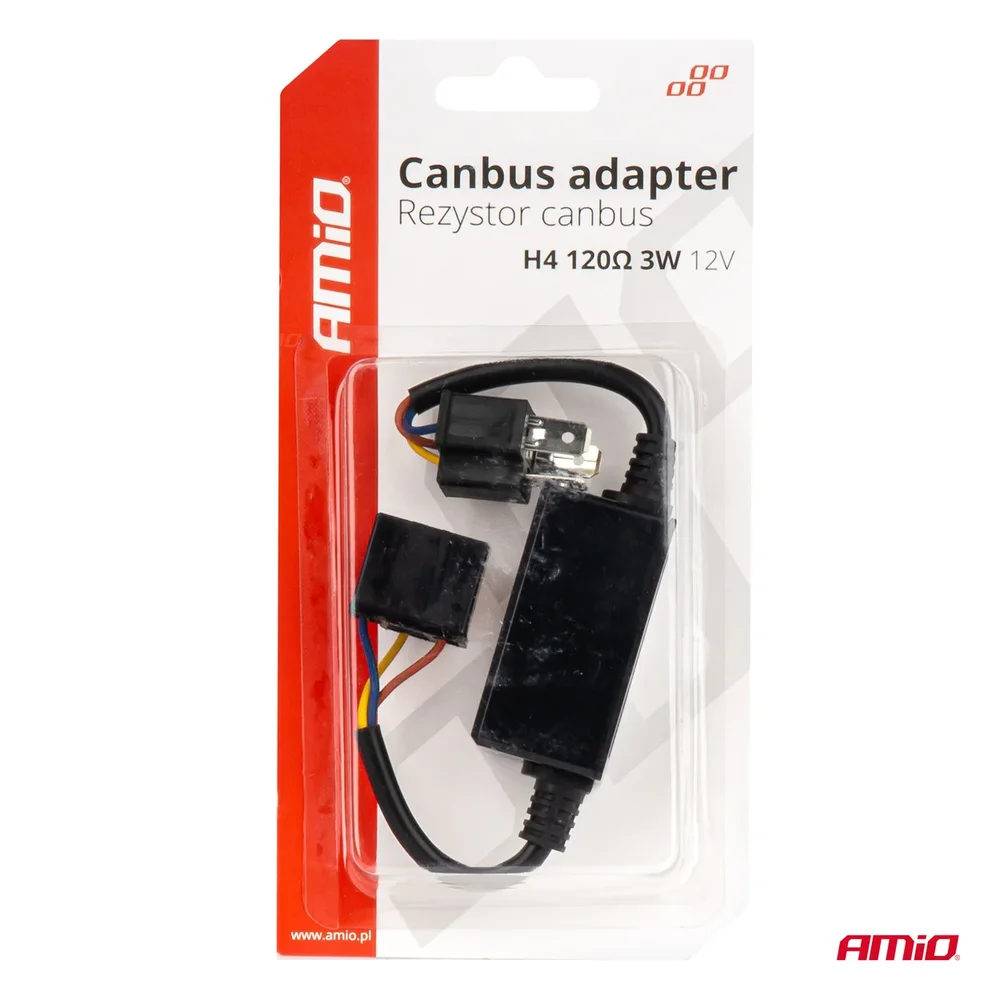 Rezistor pro LED žárovky CANBUS 3W 120? H4 AMiO-04127 - Obrázek 5