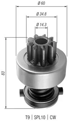 Pastorek, startér MAGNETI MARELLI 940113020358