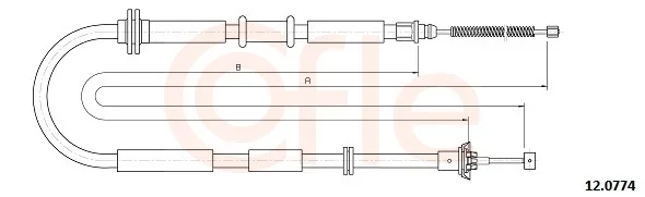 Tazne lanko, parkovaci brzda COFLE 12.0774 – OE 52042830