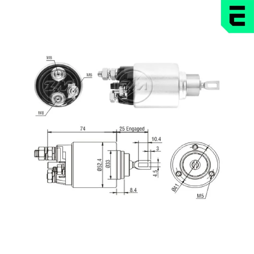 Elektromagnetický spínač, startér ERA ZM2381 Elektromagnetický spínač, startér ERA ZM2381
