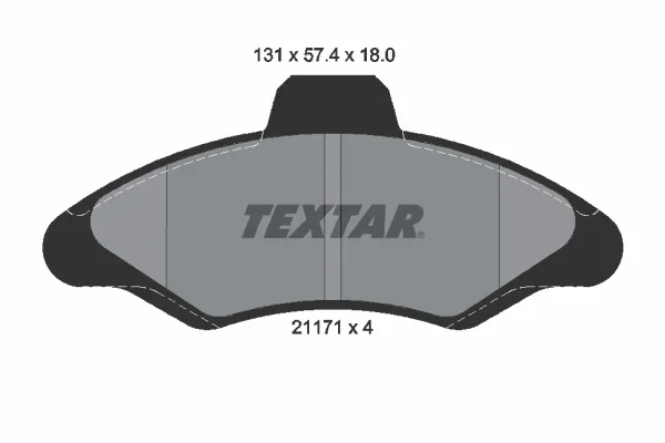 Sada brzdových destiček, kotoučová brzda TEXTAR 2117105