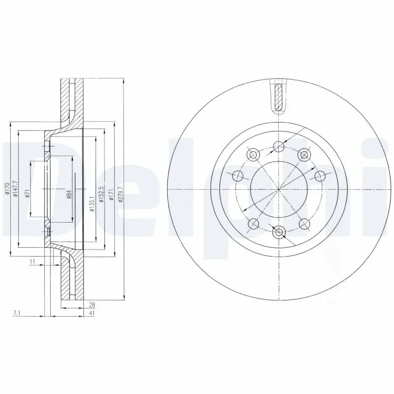 Brzdový kotouč DELPHI BG4084