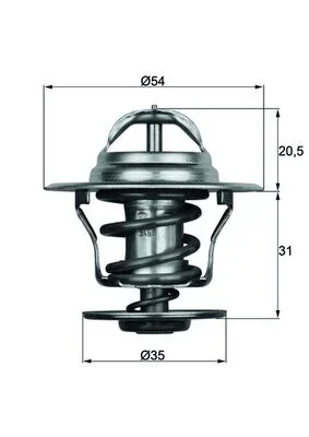 Termostat, chladivo MAHLE TX1584D