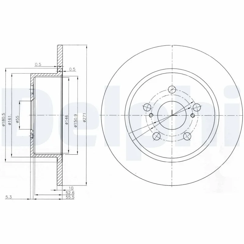 Brzdový kotouč DELPHI BG3922 – OE 42431-05040