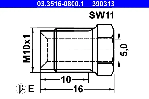 Spojovaci sroub ATE 03.3516-0800.1 Spojovaci sroub ATE 03.3516-0800.1