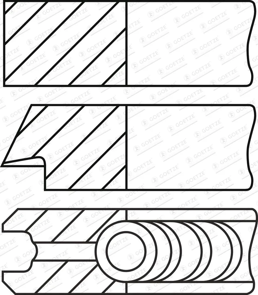 Sada pístních kroužků GOETZE ENGINE 08-432200-10 – OE 11257807289 Sada pístních kroužků GOETZE ENGINE 08-432200-10 – OE 11257807289