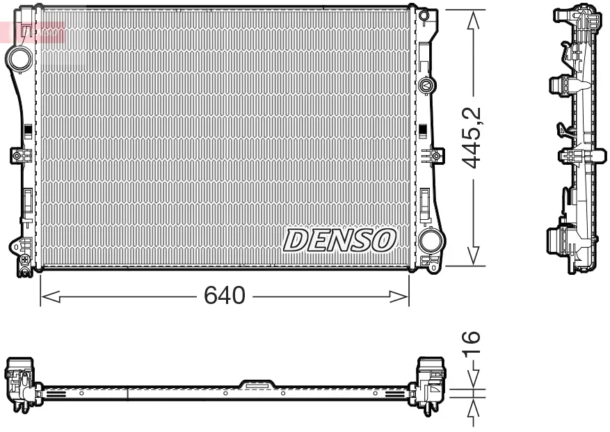 Chladič, chlazení motoru DENSO DRM17118 Chladič, chlazení motoru DENSO DRM17118