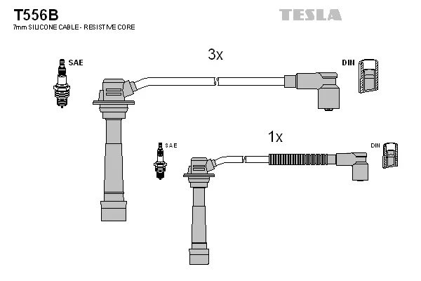 Sada kabelů pro zapalování TESLA T556B