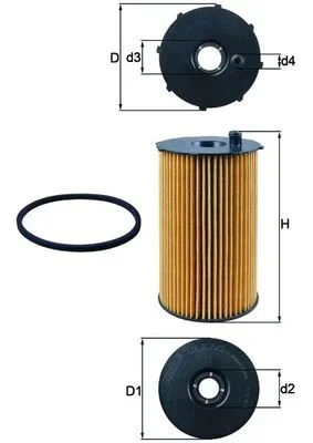 Olejový filtr MAHLE OX205/2D