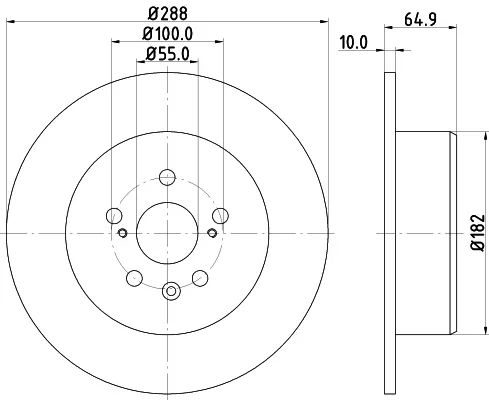 Brzdový kotouč HELLA 8DD355111-701 – OE 42431-20430