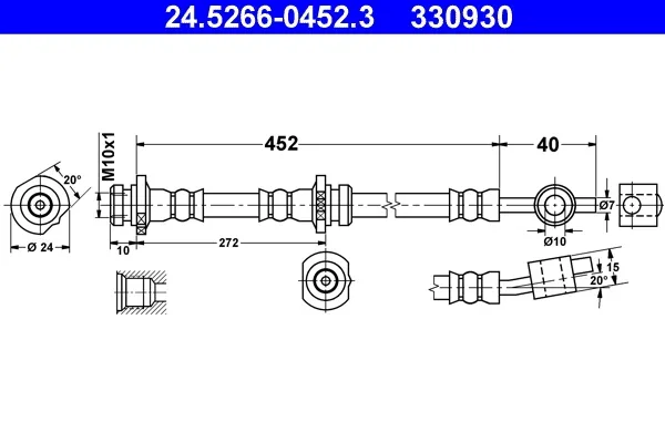 Brzdová hadice ATE 24.5266-0452.3 – OE 46210-5M400