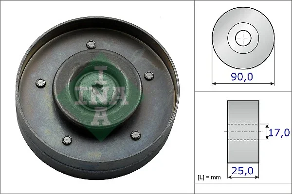 Vratna/vodici kladka, klinovy zebrovy remen Schaeffler INA 532069410
