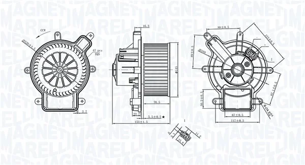 vnitřní ventilátor MAGNETI MARELLI 069412398010 – OE 6441CP